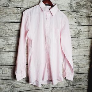 Milani Designed In Italy Pink Dress Shirt Size 16.5